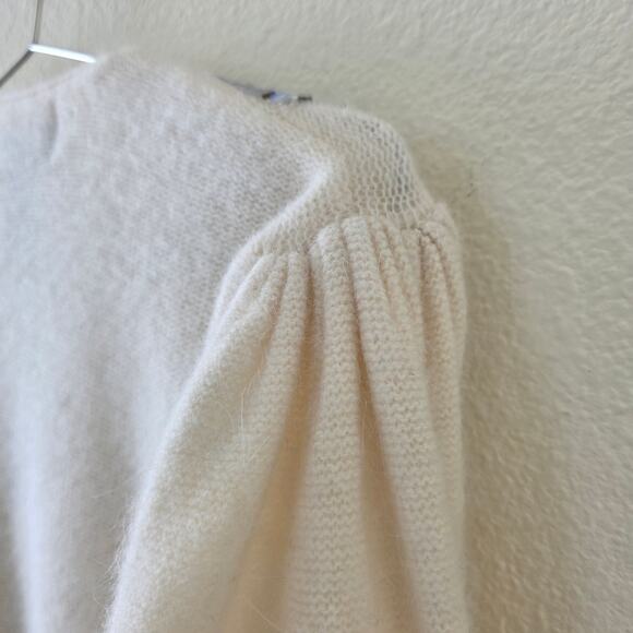 Spree International Vintage Embellished Wool Angora Sweater Beaded Cream Women M - Picture 9 of 12